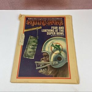 Vintage Rolling Stone Magazine Super Bowl David Bowie February 28, 1974 Music